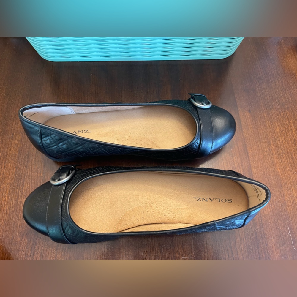 Solanz Chelsea Black Quilt Flats - Picture 3 of 7
